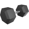 Гантель гексагональная UNIX FIT 27,5 кг обрезиненная DBHEX27_5x2