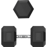 Гантель гексагональная UNIX FIT 37,5 кг обрезиненная DBHEX37_5x2
