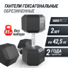Гантель гексагональная UNIX FIT 42,5 кг обрезиненная DBHEX42_5x2