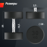 Гантель круглая UNIX FIT PRO обрезиненная 30 кг, 2 шт. DBRND30PBKx2