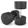 Гантель круглая UNIX FIT PRO обрезиненная 45 кг, 2 шт. DBRND45PBKx2