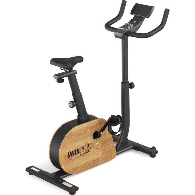 Велотренажер генераторный UNIX FIT BL-380E WOOD MBBL380E